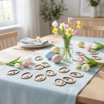 Artikel Streudeko Ostern Holz 4cm Hase im Ei Natur 72 Stück Bastelzubehör