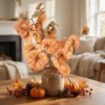 Artikel Heuchera Kunstzweig Runde Blätter Herbstfarben 66cm Kunststoff