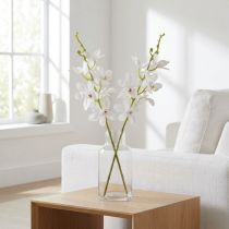 Artikel Künstliche Orchideen weiss mit Blüte Ø3,5–5 cm L38 cm 2 Stück