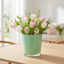 Artikel Glastopf Mintgrün Ø11,5cm H10,8cm aus Glas
