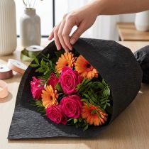 Artikel Floristen Krepppapier Schwarz 50x250 cm für Dekoration und Bastelarbeiten