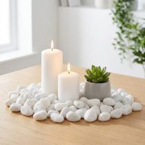 Artikel Flusskiesel Weiss Natur 3-5 cm 1 kg – Dekosteine für Innen und Aussen