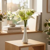 Artikel Künstliche Orchideen in Vase Weiss-Grün 28cm