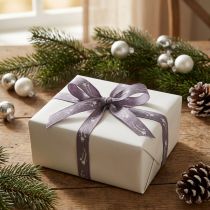 Artikel Geschenkband Baumwolle Sterne Lila 15mm 20m Weihnachtsdekorationsband