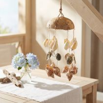 Artikel Windspiel aus Kokos und Muscheln Ø12,5cm Höhe 48cm Naturfarben für Innen- und Aussenbereich