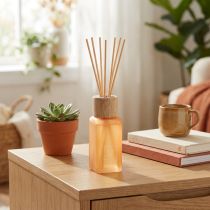 Artikel Raumduft Diffuser Glas 100ml mit Ingwerduft und Duftstäbchen für Wohnräume