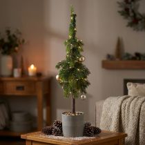 Artikel Künstliche Zipfeltanne im Topf aus Kunststoff Grün Ø12cm H70cm für Weihnachtsdekoration
