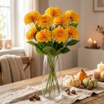 Artikel Künstliche Dahlien Gelb-Orange 50cm