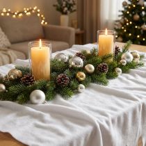 Artikel Schneedecke Dekoration Tischdecke 100×270 cm Weiss Winter