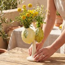 Artikel Keramik-Doppelflaschenvase Zitrone und Limette 22cm Mediterran
