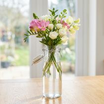 Artikel Glasflasche mit Keramikverschluss Ø 8 cm, Höhe 24 cm, für Dekoration und Blumen