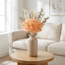 Artikel Trockenblume Hortensie, gefärbt, hellorange, 65 cm, für Innenbereich