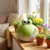 Artikel Keramik-Frosch Figur grün 18 cm Wohnzimmer- und Tischdekoration