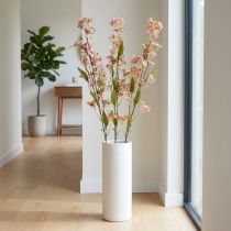 Artikel Dekozweig Daphne künstlich mit Blüten Rosa 110cm 3er-Set