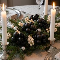 Artikel Mini-Weihnachtskugeln aus Glas am Draht Schwarz Ø 2,5 cm 140 Stück