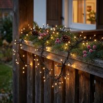 Artikel LED-Lichterkette Schwarz 288 LEDs 2,4m Warmweiss für Innen und Aussen