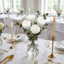 Artikel Konservierte Rosen Ø4-4,5cm Weiss 8 Stück