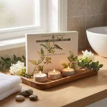 Artikel Teelicht Duftkerzen aus Shea-Butter Ø3.5cm im Set mit 12 Stück, Duft Limette, Bergamotte und Basilikum