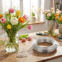 Artikel Aluminiumdraht Silber 3 mm 1 kg für kreative Bastel- und Floristikarbeiten