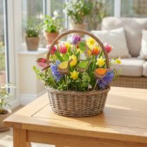 Artikel Gartenstecker Holzvögel bunt auf Stab H10,5cm 12er-Set für Bastel- und Frühlingsdeko