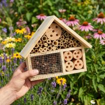 Artikel Insektenhotel aus FSC-zertifiziertem Tannenholz, 21cm, Naturoptik für Wildbienen und Käfer