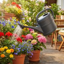 Artikel Gartenkanne aus Kunststoff 10L in Anthrazit mit ergonomischem Griff