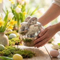 Artikel Keramik Hase Silber Antik 14,5 cm – Osterdeko Figur für Innen
