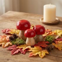 Artikel Deko-Holzpilze Rot lackiert Ø 4 cm H 5 cm 6er-Set für Innen