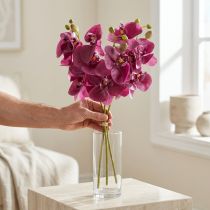 Artikel Künstliche Orchideen in Lila, Kunstblumen, 56 cm, 3er-Set