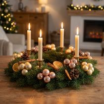 Artikel Mini-Weihnachtskugeln mit Draht aus Glas Gold Rosé Ø 25 mm 140 Stück