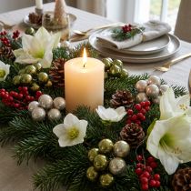 Artikel Mini Weihnachtskugeln Glas am Draht Grün und Silber 2,5cm 140 Stück