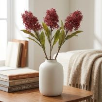 Artikel Skimmia Japonica Kunstblume Burgund mit DryLook aus Kunststoff 59 cm 3St