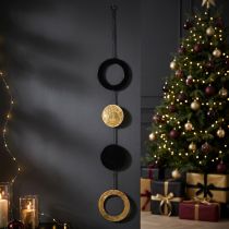 Artikel Wanddekoration aus Metall in Schwarz und Gold, 125 cm, ideal für Weihnachten und Wohnräume