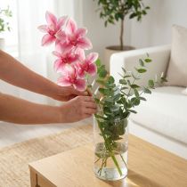 Artikel Cymbidium Orchidee künstlich Rosa 65 cm mit 5 Blüten
