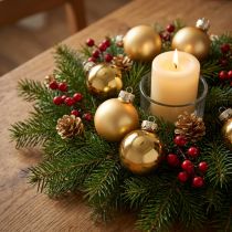 Artikel Mini Weihnachtskugeln Glas Gold Matt und Glanz Ø 3 cm 22 Stück