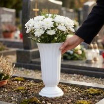 Artikel Einstellvase Kunststoff Weiss Ø20 cm mit Fuss