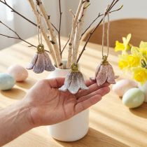 Artikel Maiglöckchen Keramikblumen zum Hängen Ø5cm Rosa, Lila und Weiss, 6 Stück