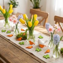 Artikel Holz-Streudeko Vögel und Schmetterlinge bunt 2cm 144 Stück für Frühling und Sommer