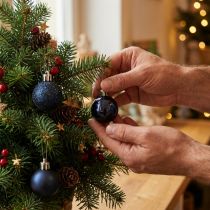 Artikel Mini Weihnachtskugeln Kunststoff Nachtblau Ø 3 cm 14 Stück
