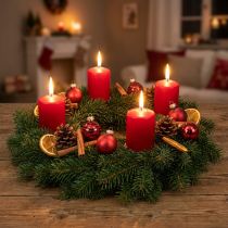 Artikel Mini Weihnachtskugeln aus Echtglas Ø3cm in Rot, 9 Stück dreifach sortiert