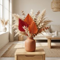 Artikel Trockenblumen Palmspeere Mini, Rot und Orange, 30–40 cm, 100 Stück