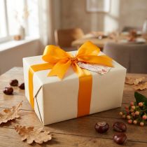 Artikel Geschenkband aus Kunstseide Orange 40mm x 50m Dekorationsband