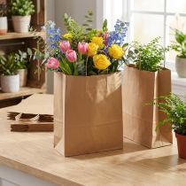 Artikel Papiertragetaschen aus Recyclingpapier natur 33,5x14x39cm 50 Stück