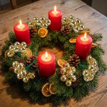 Artikel Weihnachtskugeln am Draht Glas Spiegelbeeren Gold 2,5cm 140 St