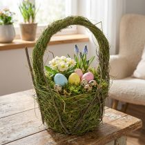 Artikel Osterkorb aus Gras 25cm, Naturdesign für Innen-Dekoration