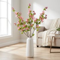 Artikel Kirschblütenzweig künstlich 125 cm Rosa Polyester für saisonale Dekoration