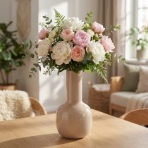 Artikel Deko-Vase Metall Cappuccino Braun Emaille H25,5 cm Wohn- und Tischdekoration