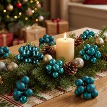 Artikel Mini-Weihnachtskugeln aus Glas 20mm Opalblau glänzend matt 140 Stück