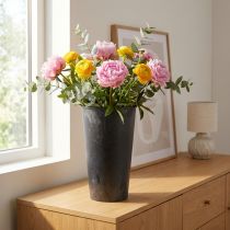 Artikel Bodenvase Kunststoff Anthrazit Schwarz Ø17,5cm H28cm für Innenbereich