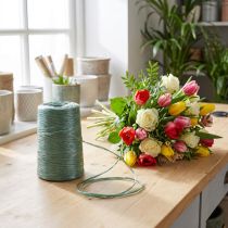 Artikel Grüner Gärtnerbindebast Kunststoff 3500m 5 Rollen für Garten und Floristik
